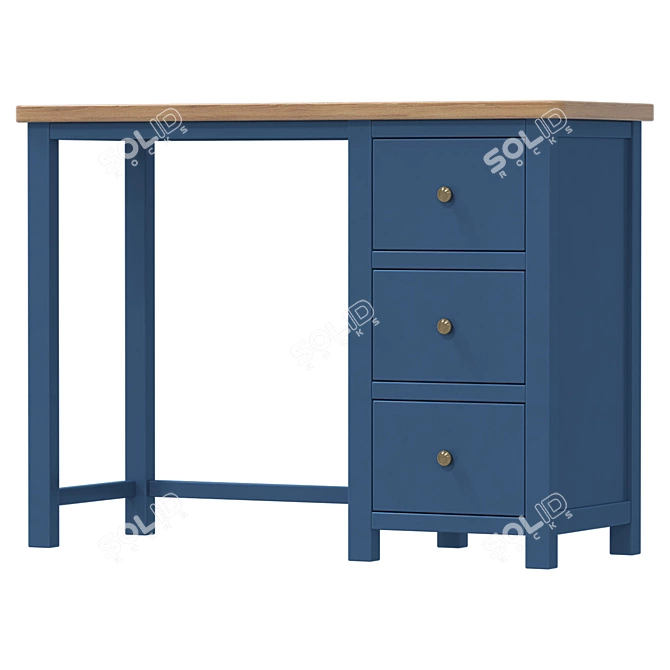 Elegant Writer's Desk Jules Verne 3D model image 3