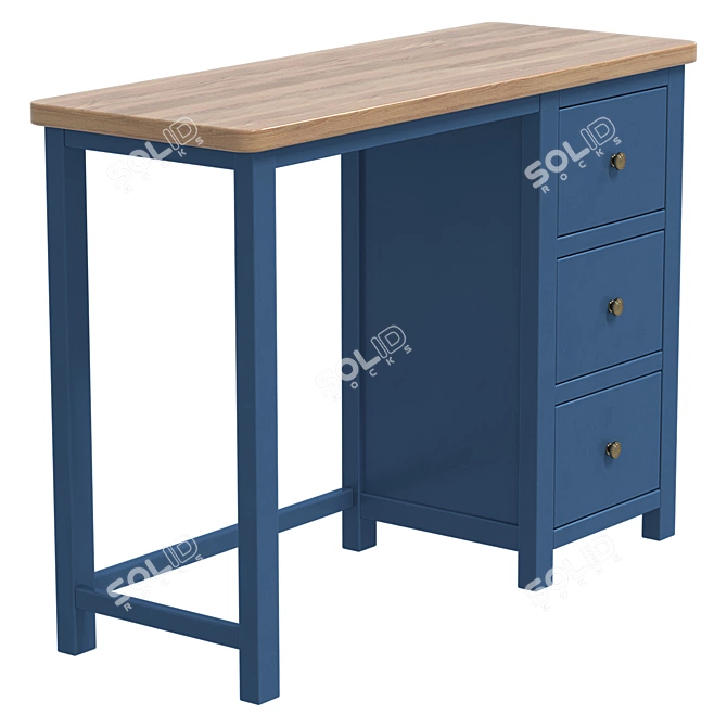 Elegant Writer's Desk Jules Verne 3D model image 4