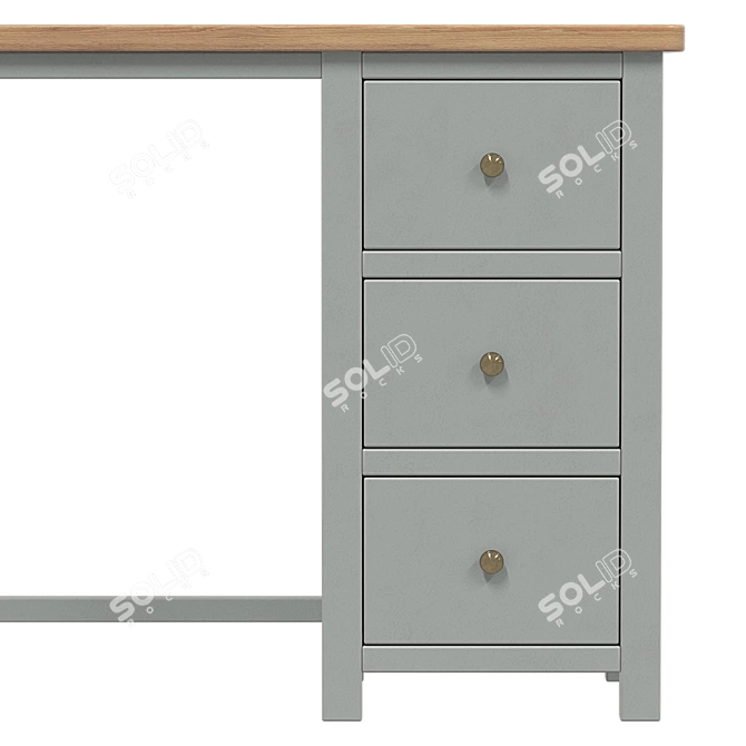 Elegant Writer's Desk Jules Verne 3D model image 5