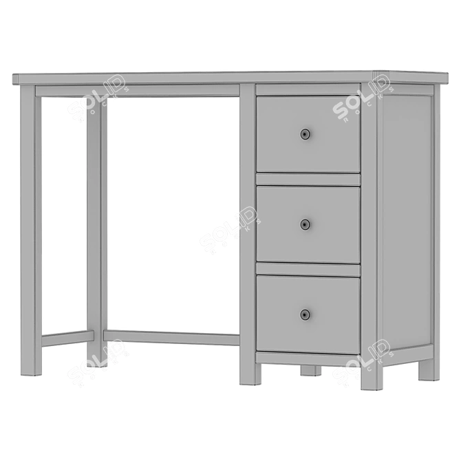 Elegant Writer's Desk Jules Verne 3D model image 6