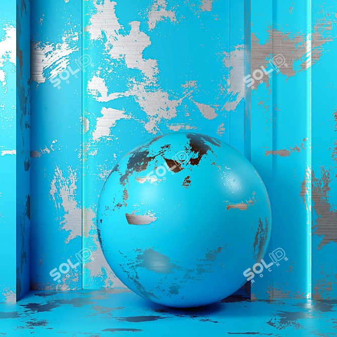 Painted Metal Textures 4k Set 3D model image 2