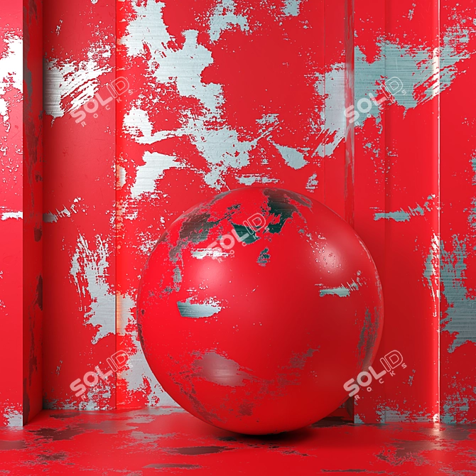 Painted Metal Textures 4k Set 3D model image 3