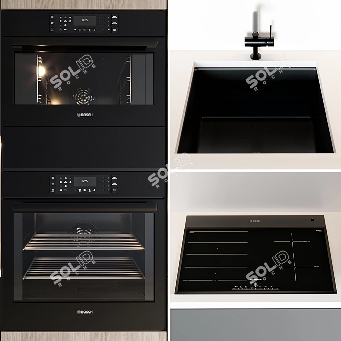 Russian Kitchen Design with Minimalist Style 3D model image 2