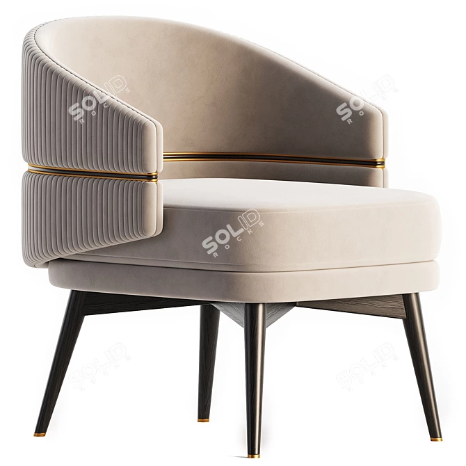 Stylish and Versatile Billy Armchair 3D model image 2