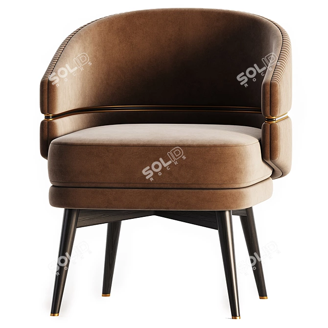 Stylish and Versatile Billy Armchair 3D model image 5