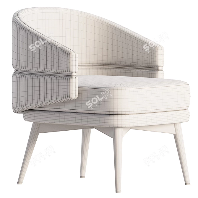 Stylish and Versatile Billy Armchair 3D model image 6