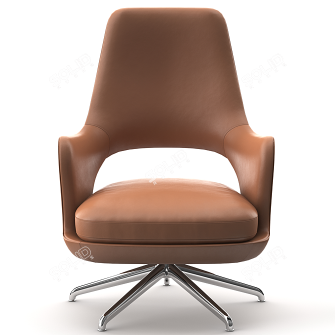 Elegant Flexform Eliseo Armchair 3D model image 2
