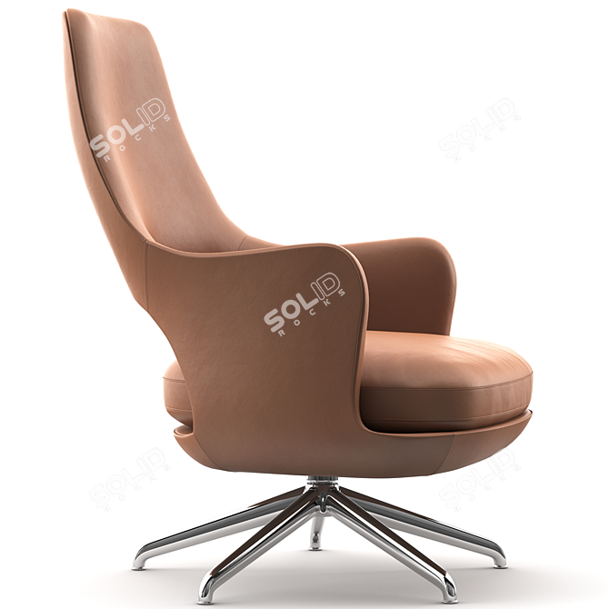 Elegant Flexform Eliseo Armchair 3D model image 5