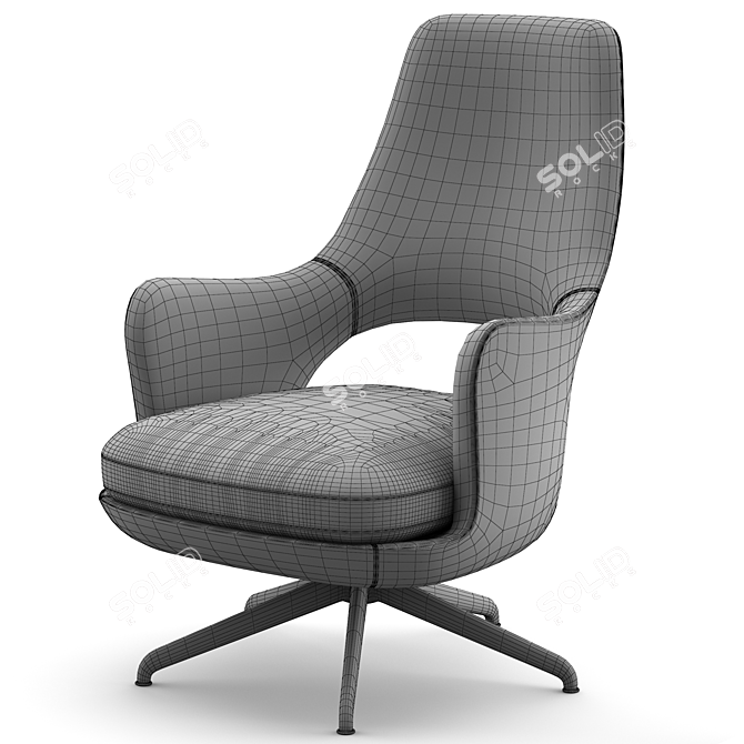 Elegant Flexform Eliseo Armchair 3D model image 6