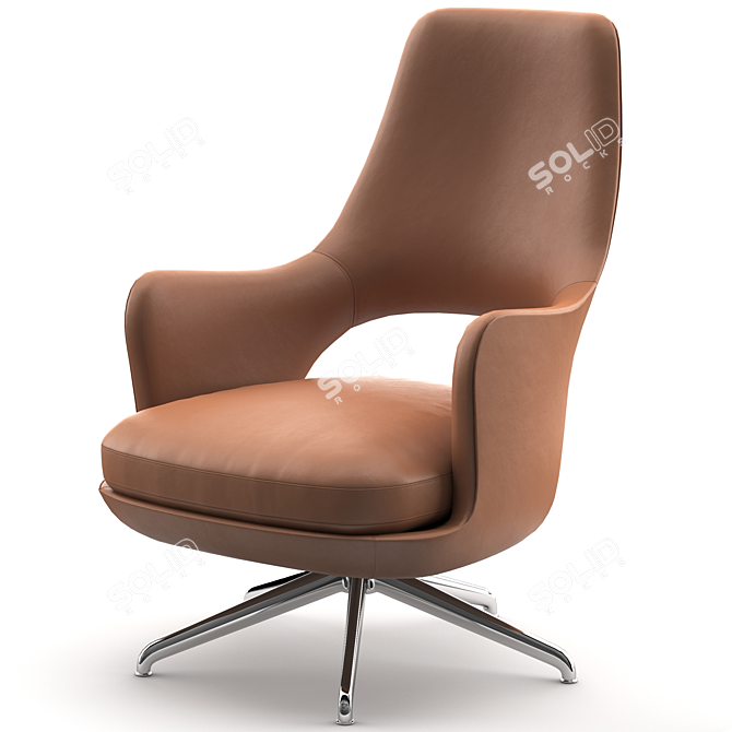 Elegant Flexform Eliseo Armchair 3D model image 9