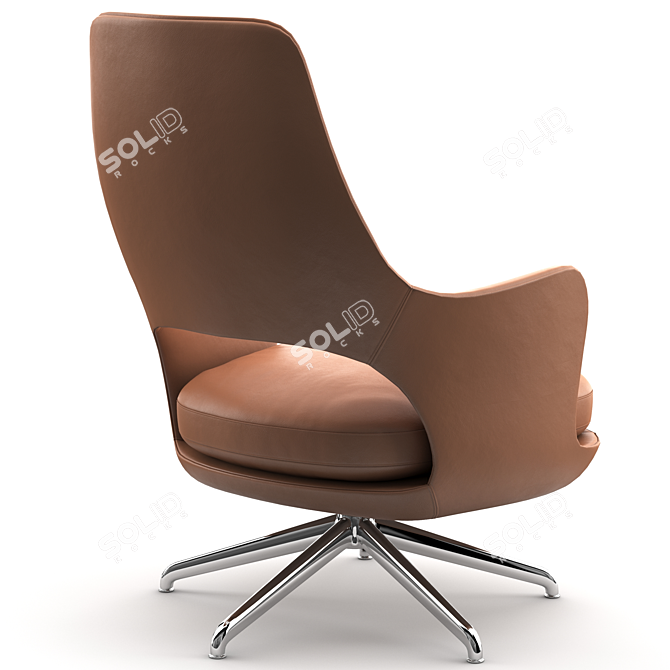 Elegant Flexform Eliseo Armchair 3D model image 10