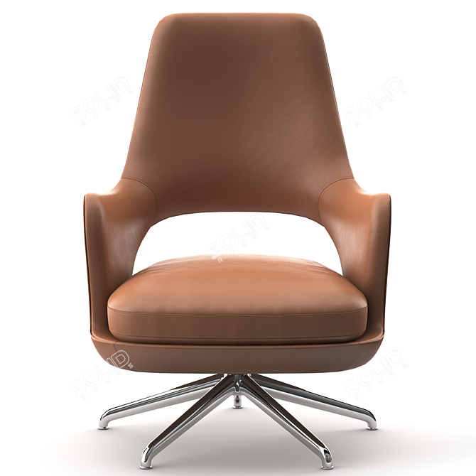 Elegant Flexform Eliseo Armchair 3D model image 11