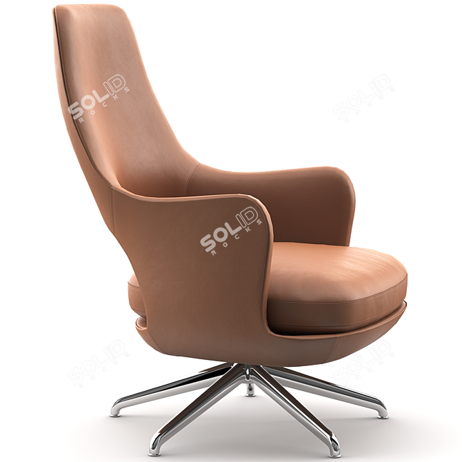 Elegant Flexform Eliseo Armchair 3D model image 12