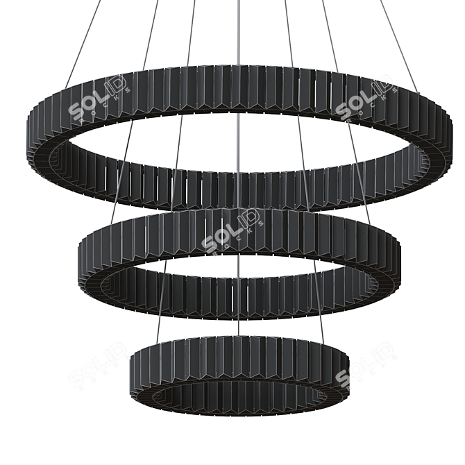 Bertolda 3 Rings Pendant Light 3D model image 2