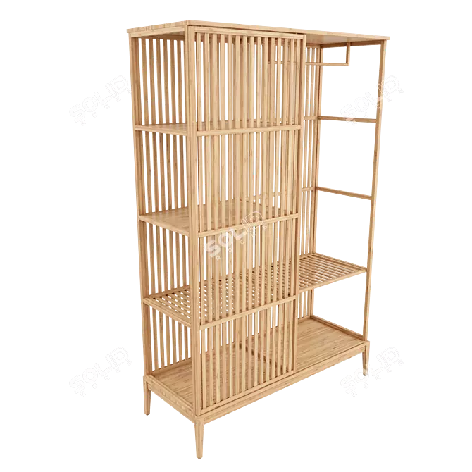 Customizable Sliding Door Wardrobe 3D model image 1