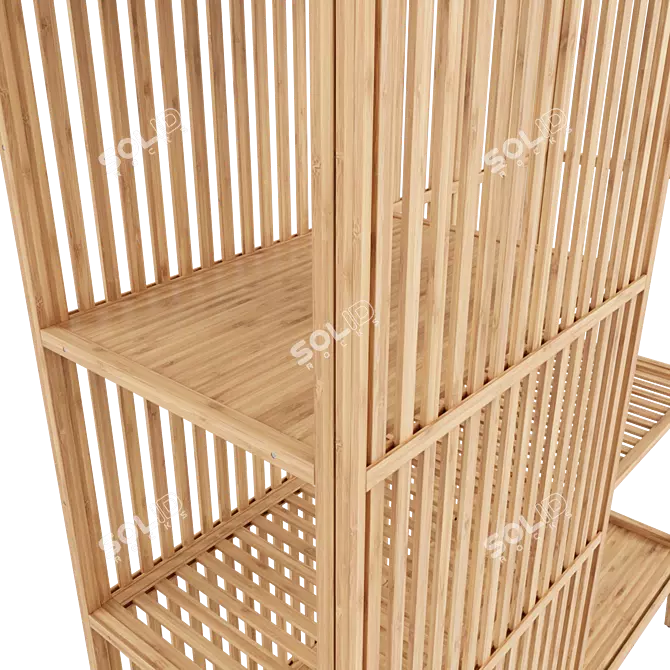 Customizable Sliding Door Wardrobe 3D model image 2