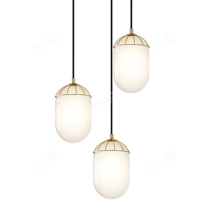 Carole Pendant Light: Sleek Elegance 3D model image 1