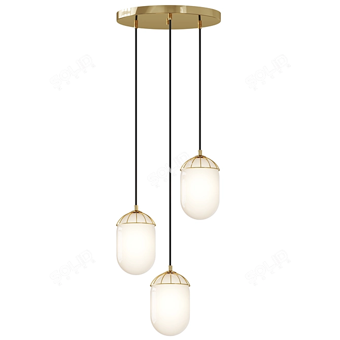 Carole Pendant Light: Sleek Elegance 3D model image 2