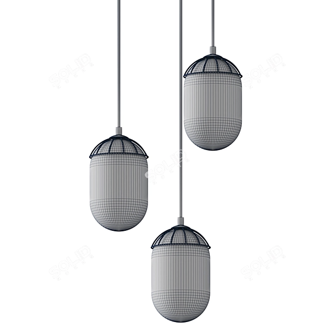 Carole Pendant Light: Sleek Elegance 3D model image 3