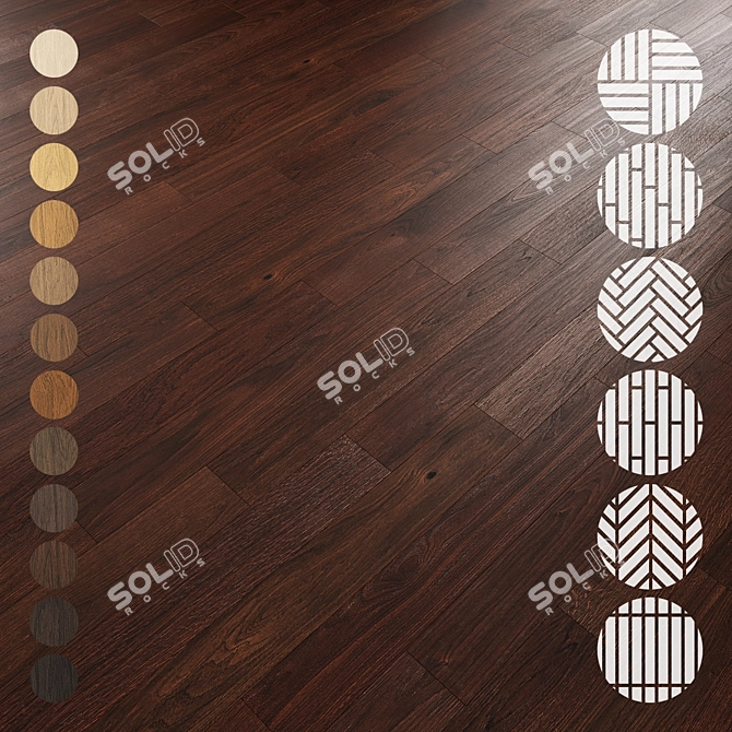 Oak Parquet Collection Bundle 3D model image 1