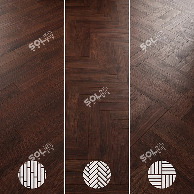 Oak Parquet Collection Bundle 3D model image 5