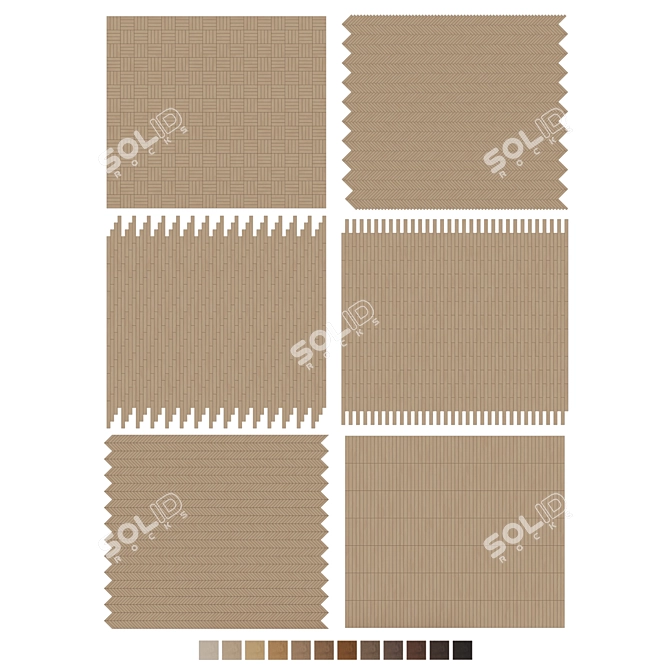 Oak Parquet Collection Bundle 3D model image 7