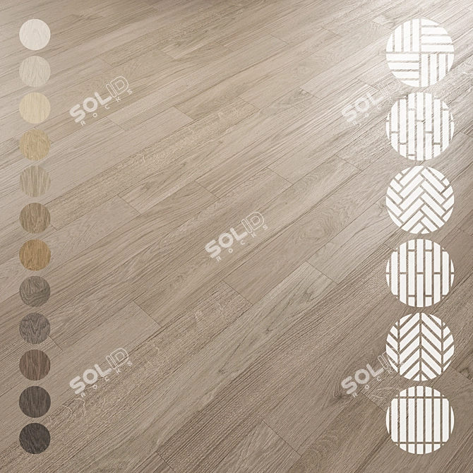 Oak Wood Flooring Collection 3D model image 1