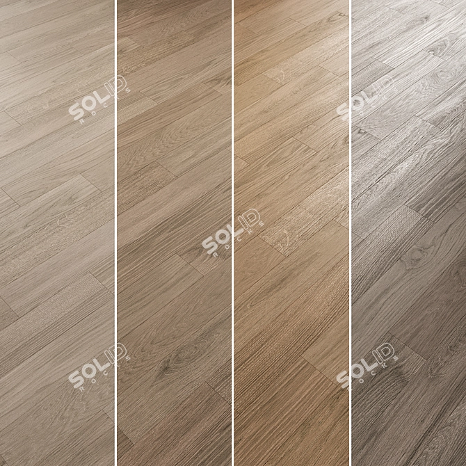 Oak Wood Flooring Collection 3D model image 3