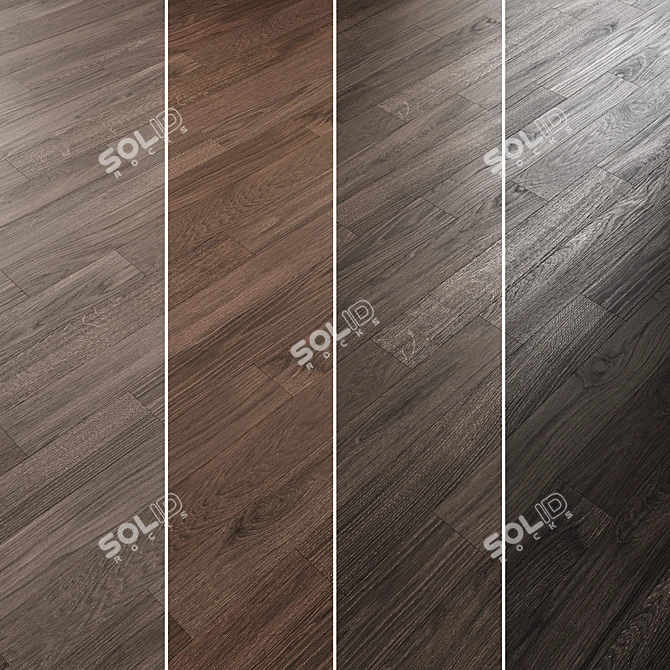 Oak Wood Flooring Collection 3D model image 4