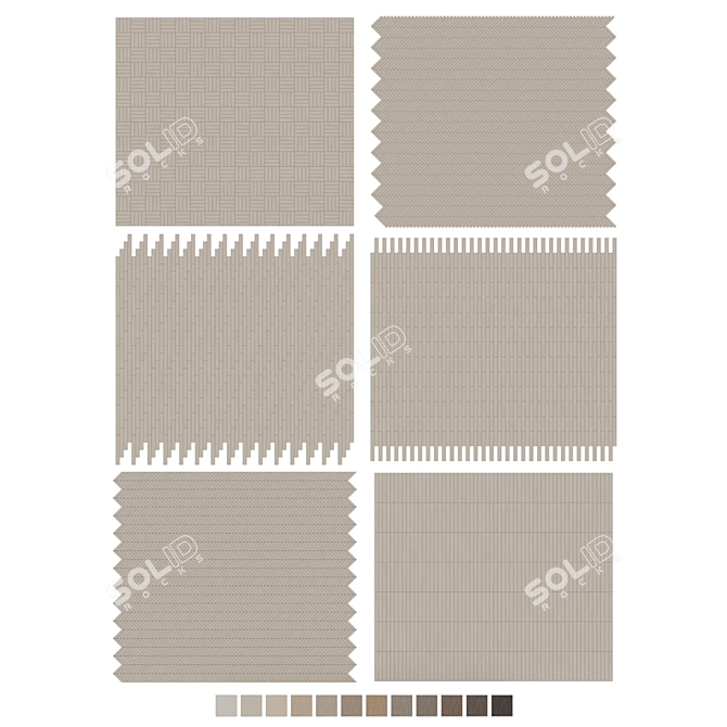 Oak Wood Flooring Collection 3D model image 7