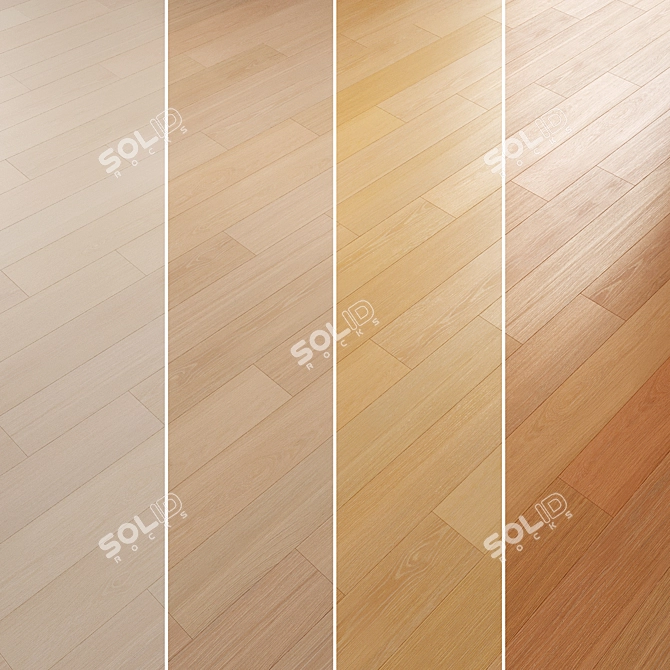 Oak Parquet Flooring Collection 3D model image 2