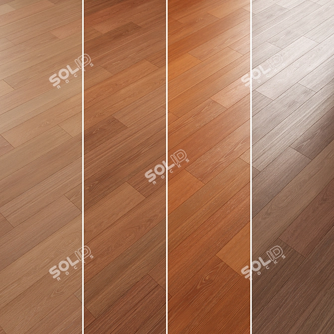 Oak Parquet Flooring Collection 3D model image 3