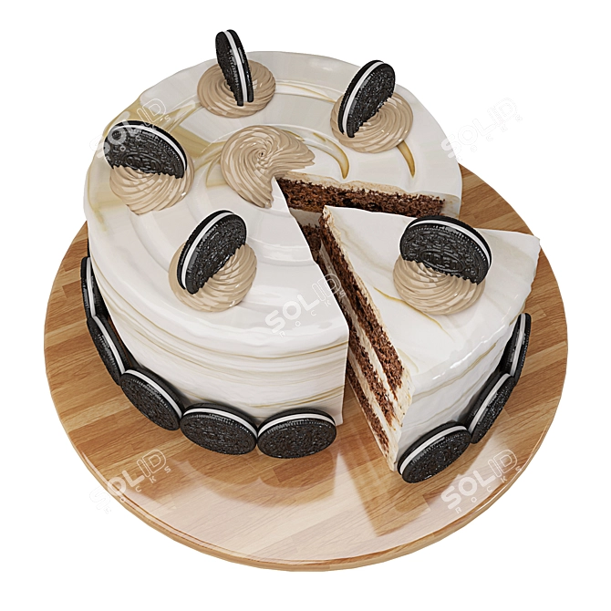 Delicious Oreo Cake 3D Model 3D model image 3