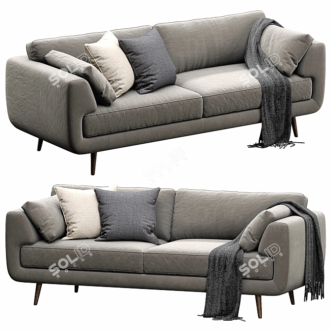 Elegant NickScali Rimella Sofa Set 3D model image 3