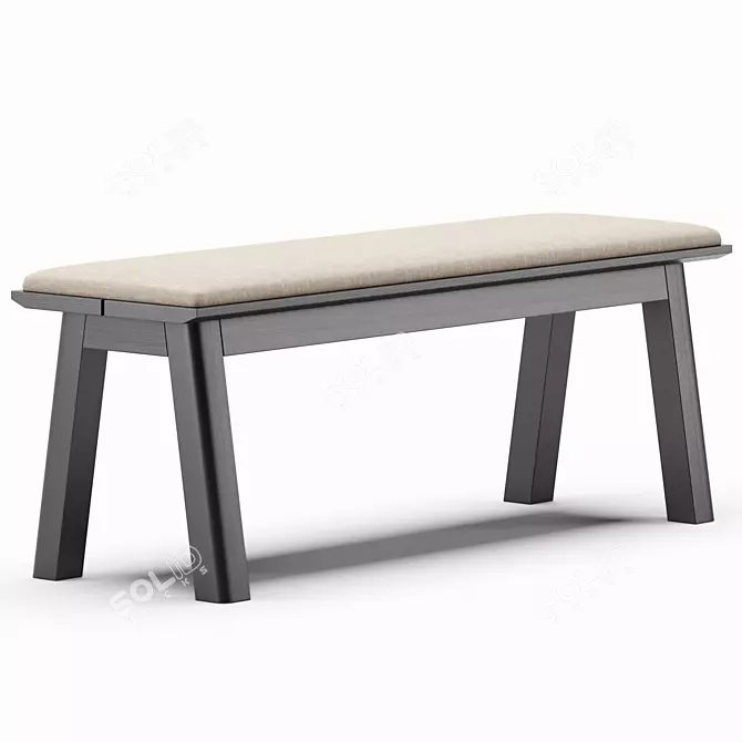 BuzziPicNic Wooden Bench Furnishing 3D model image 3