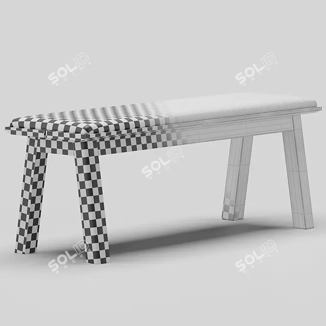 BuzziPicNic Wooden Bench Furnishing 3D model image 5