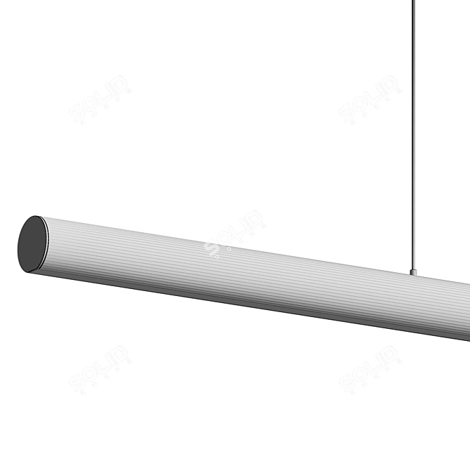 Elegant LED Linear Suspension Light 3D model image 5