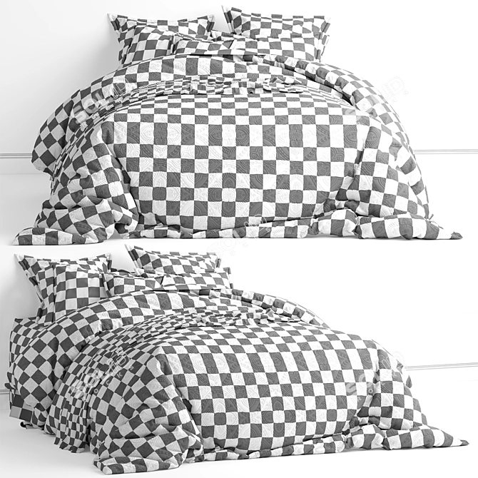 Bianca Terracotta Bedding Set 3D model image 6