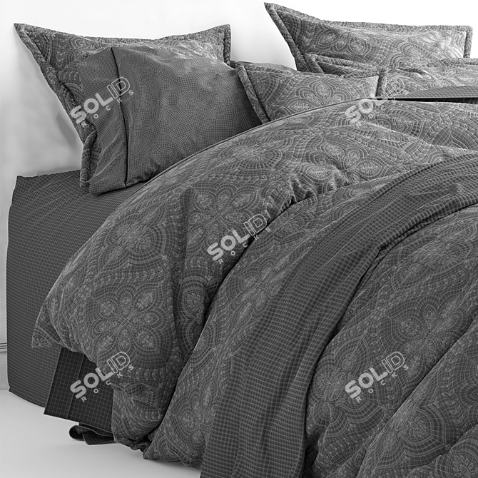 Bianca Terracotta Bedding Set 3D model image 7