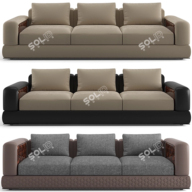 Luxurious Bentley Home Westbury Sofa 3D model image 1