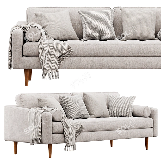 Poly&Bark Napa Sofa 88 3D model image 2