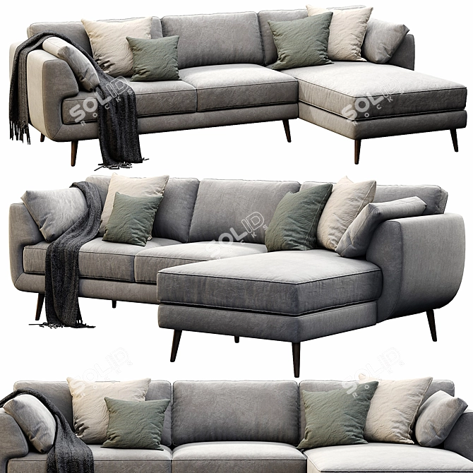 Luxury Chaise Lounge Rimella 3D 3D model image 2