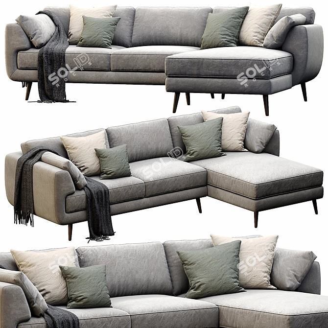 Luxury Chaise Lounge Rimella 3D 3D model image 3