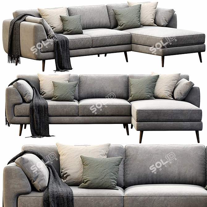 Luxury Chaise Lounge Rimella 3D 3D model image 4