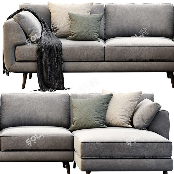 Luxury Chaise Lounge Rimella 3D 3D model image 5