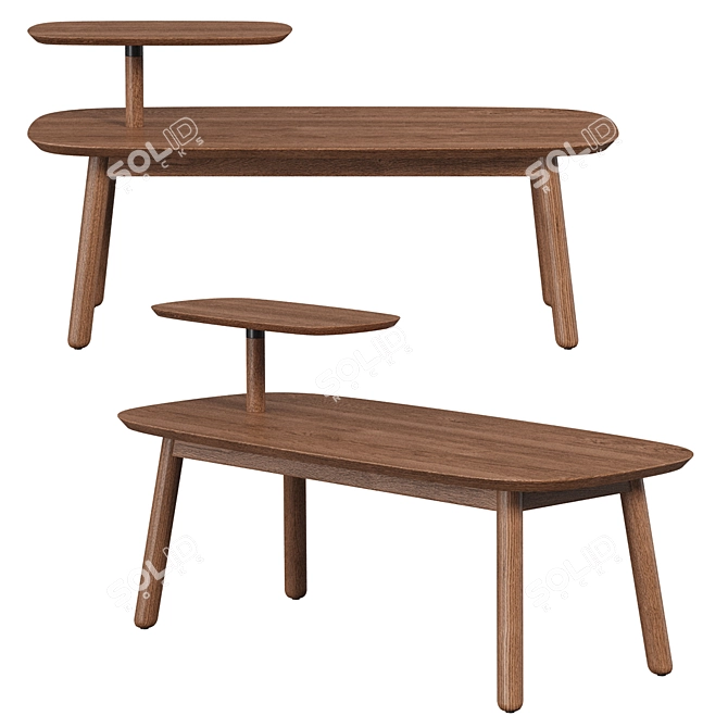 Swivo Coffee Table Umbra 120x56x62cm 3D model image 2