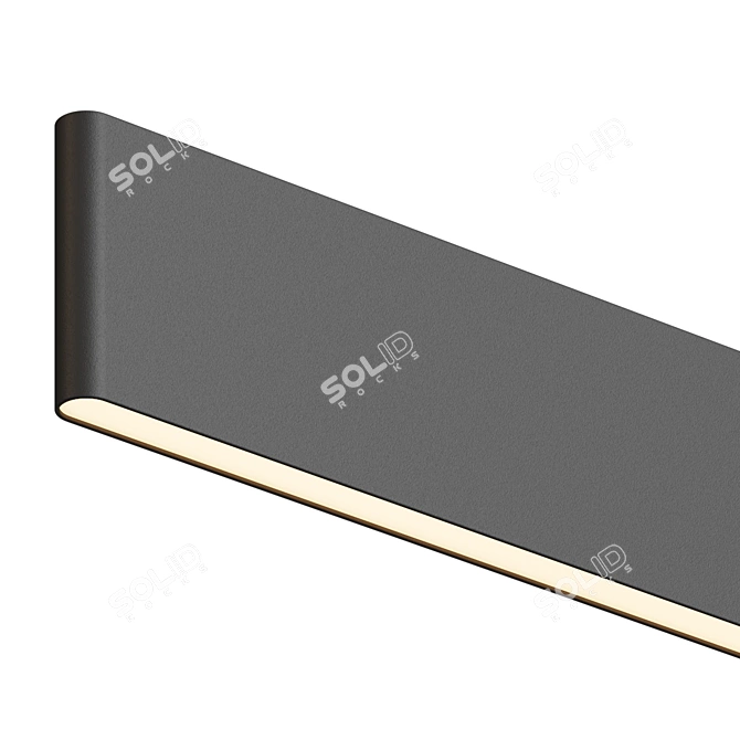 Elegant Minimalist LED Linear Light 3D model image 3