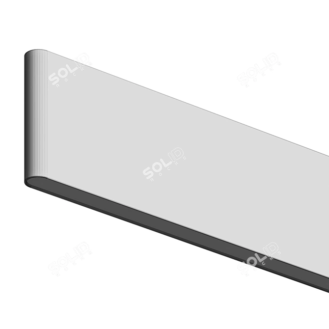 Elegant Minimalist LED Linear Light 3D model image 5