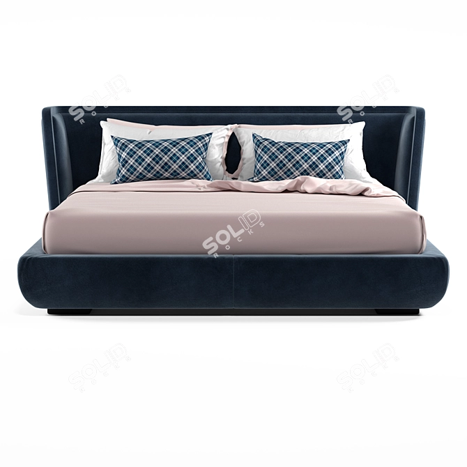  Luxe Leather Bed - Italian Crafted 3D model image 2