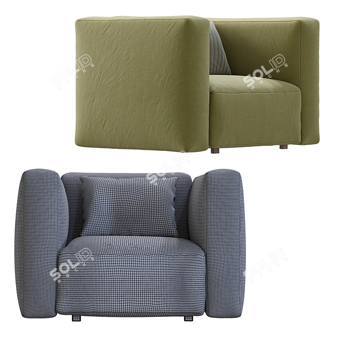 Modern Prostoria Armchair Design 3D model image 4